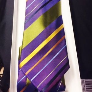 NWT Express Men/'s Blue /& Lavender Liberty of London Floral Slim Tie O//S